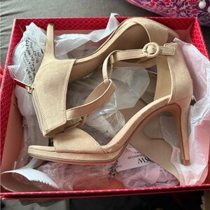 Kelly & Katie Beige Strappy Heels